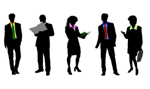Business Silhouettes — Stock Photo, Image