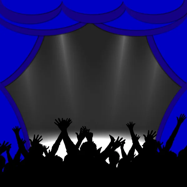 Audience in front of stage — Stock Photo, Image