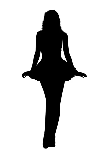 Sexy girl silhouette — Stock Photo, Image