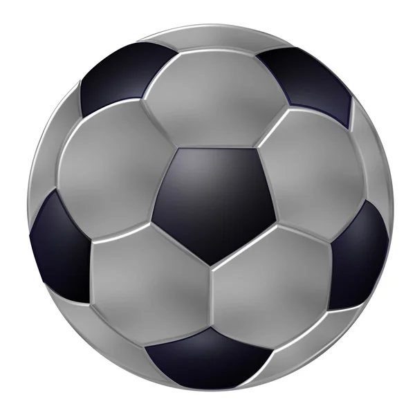 Λευκό φόντο, με μπάλα ποδοσφαίρου — Φωτογραφία Αρχείου