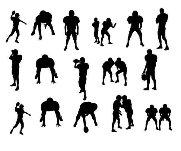 Silhouette dei giocatori di calcio — Foto Stock