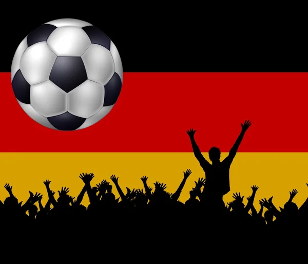 Aficionados alemanes al fútbol —  Fotos de Stock