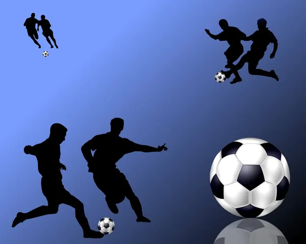 Blue soccer background — Stock Photo, Image