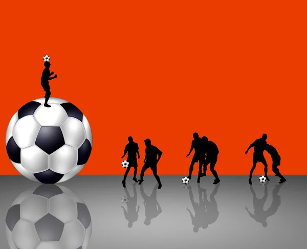Orange soccer background — Stock Photo, Image