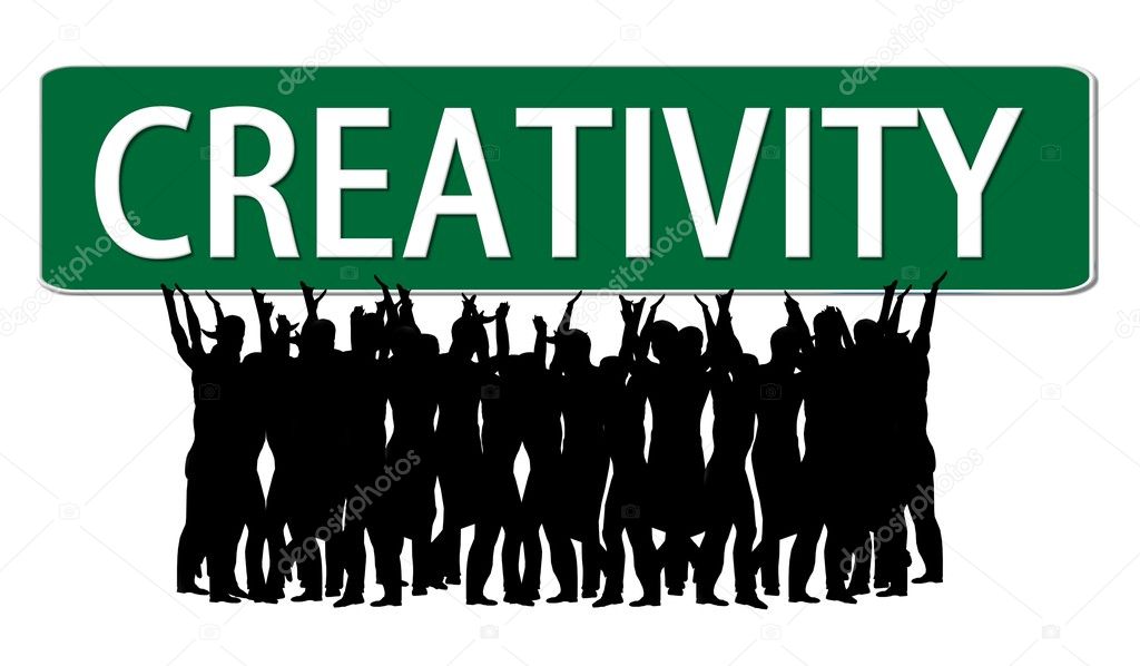 Business slogan Creativity Roadsign