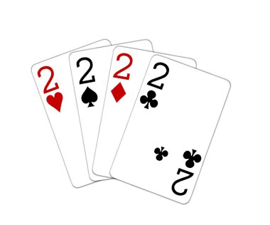 Poker Hand Quads Deuces clipart