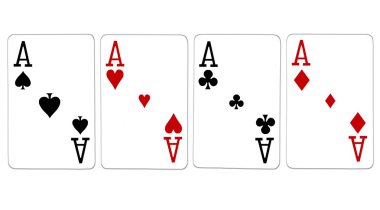 Poker Hand Quad Aces clipart