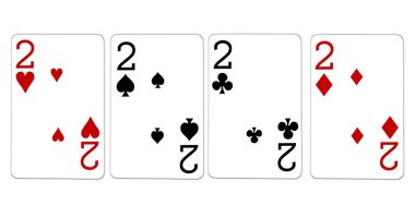 Poker Hand Quads Deuces clipart