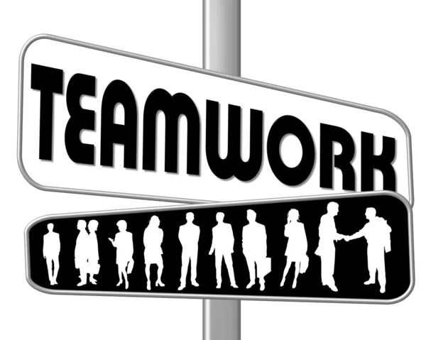 Business Motivation Sign Teamwork — Stock Photo, Image