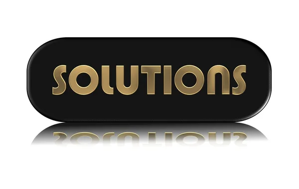 Solutions Button with Shadow — Stock Photo, Image
