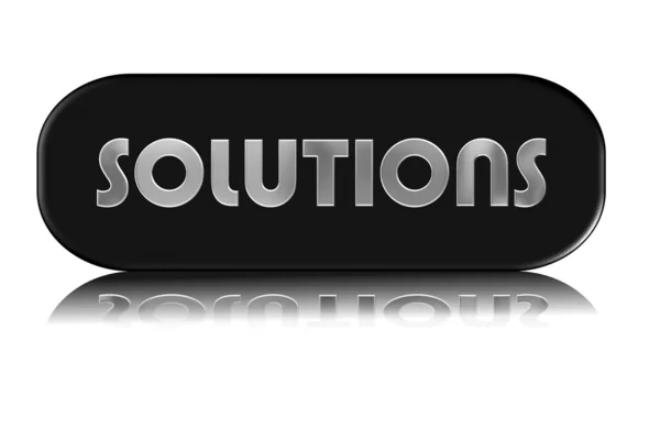 Solutions Button with Shadow — Stock Photo, Image