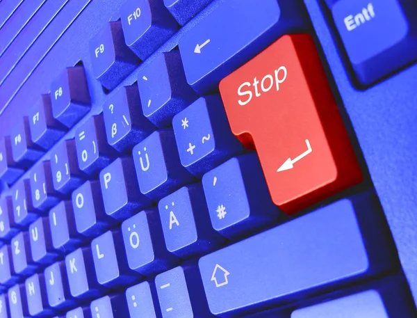 Speciální pc klávesnice stop — Stock fotografie