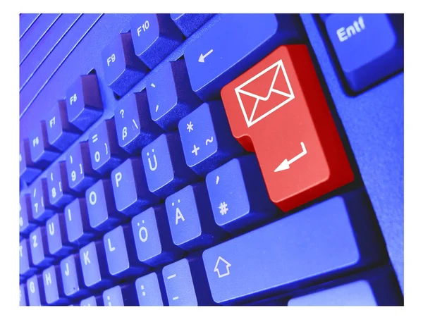 Speciální pc klávesnice mail — Stock fotografie