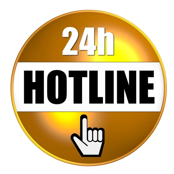 24h hotline knop — Stockfoto