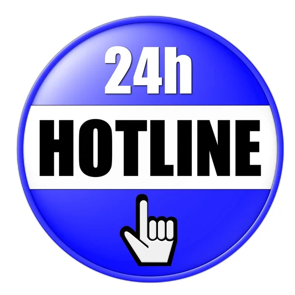 Pulsante Hotline 24h — Foto Stock