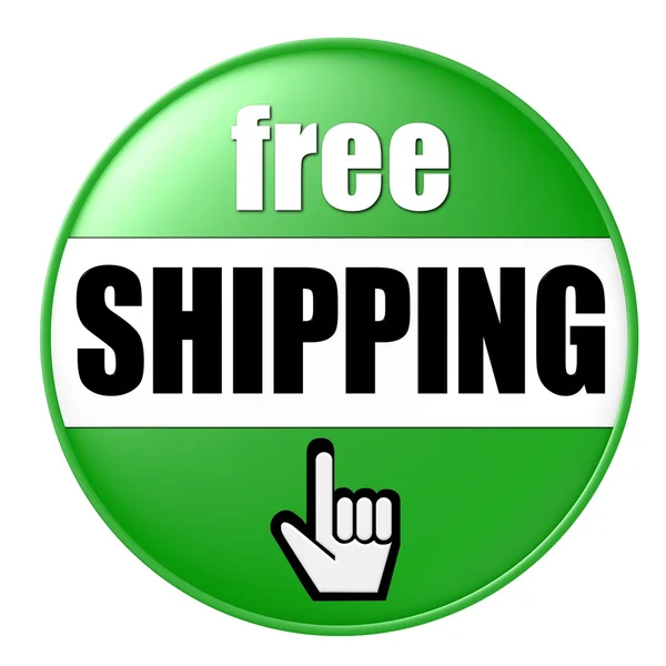 Free Shipping Button — Stock Photo, Image
