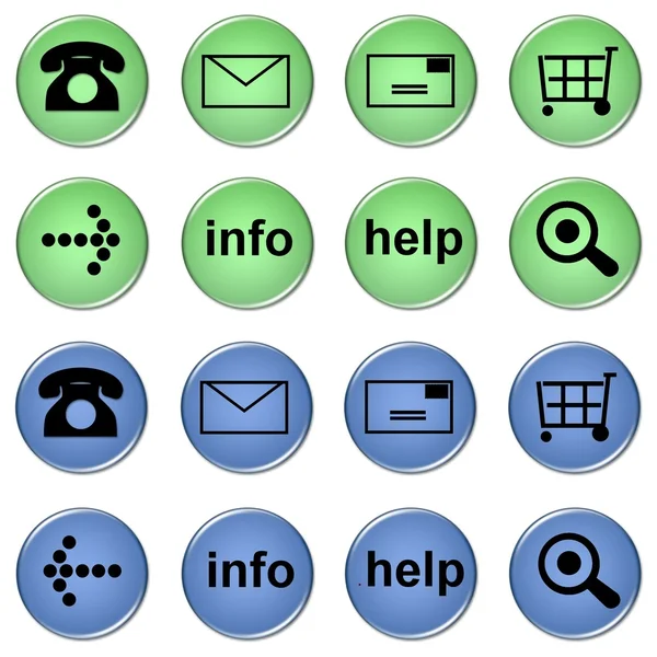Set of Website Buttons — Stock Photo, Image