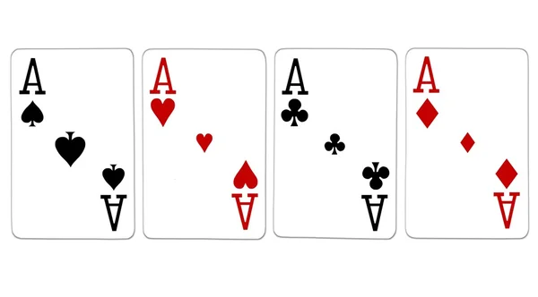 Poker Hand Quad Aces — Stock Photo, Image