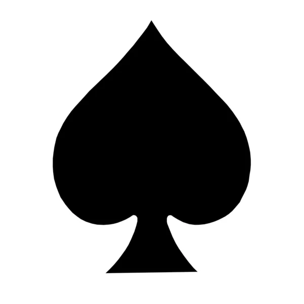 Hrací karta symbolem piky — Stock fotografie