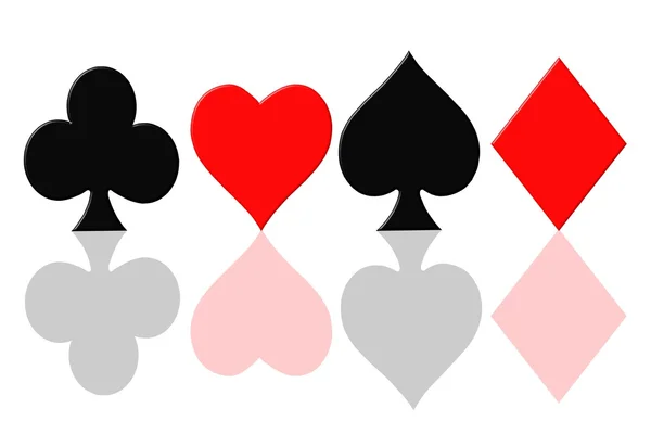 Hrací karta symboly — Stock fotografie
