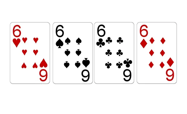 Poker hand quads Zessen — Stockfoto