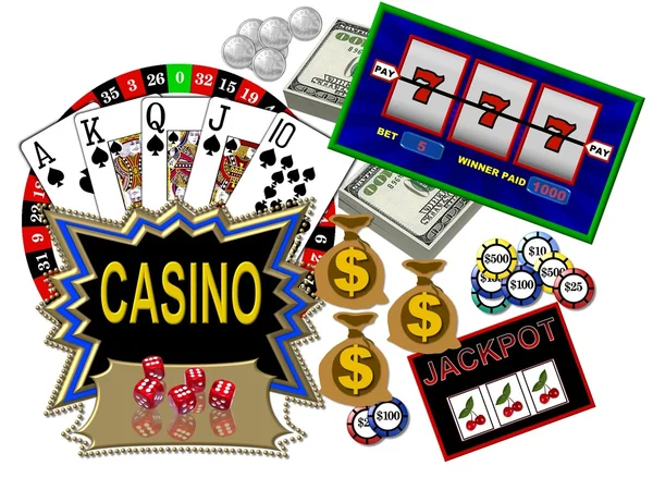 Arrière-plan avec symboles de casino — Photo