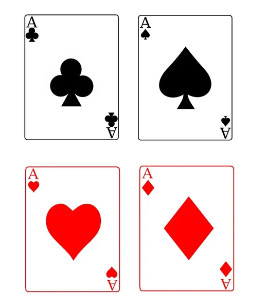 Quad άσους χέρι πόκερ — Φωτογραφία Αρχείου