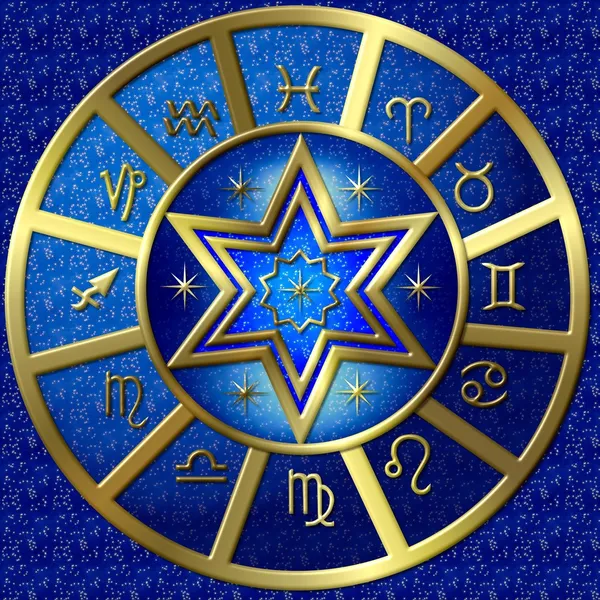 Zodiac Disc blue — Stock Photo, Image