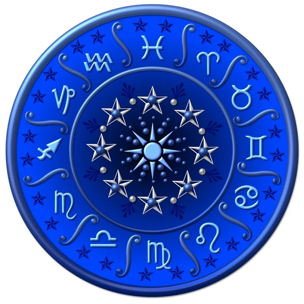 Zodiac skiva blå — Stockfoto