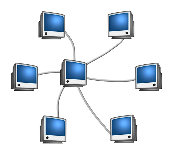 Világméretű számítógép-hálózat — Stock Fotó