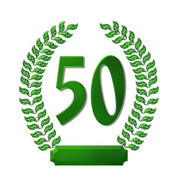 Lagerkrans 50 grön — Stockfoto
