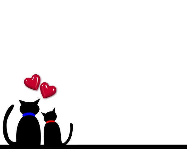 Twee verliefde katten — Stockfoto