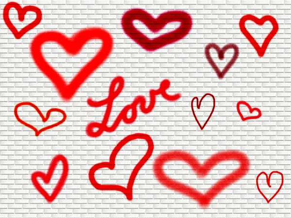 Love themed graffiti — Stock Photo, Image