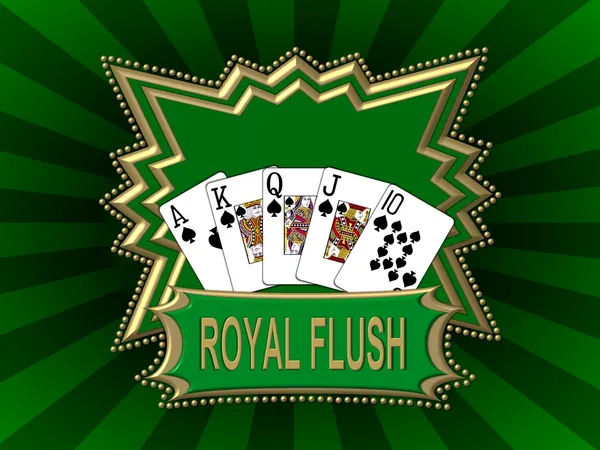 Royal Flush Logo green — Stock Photo © pdesign #1750424