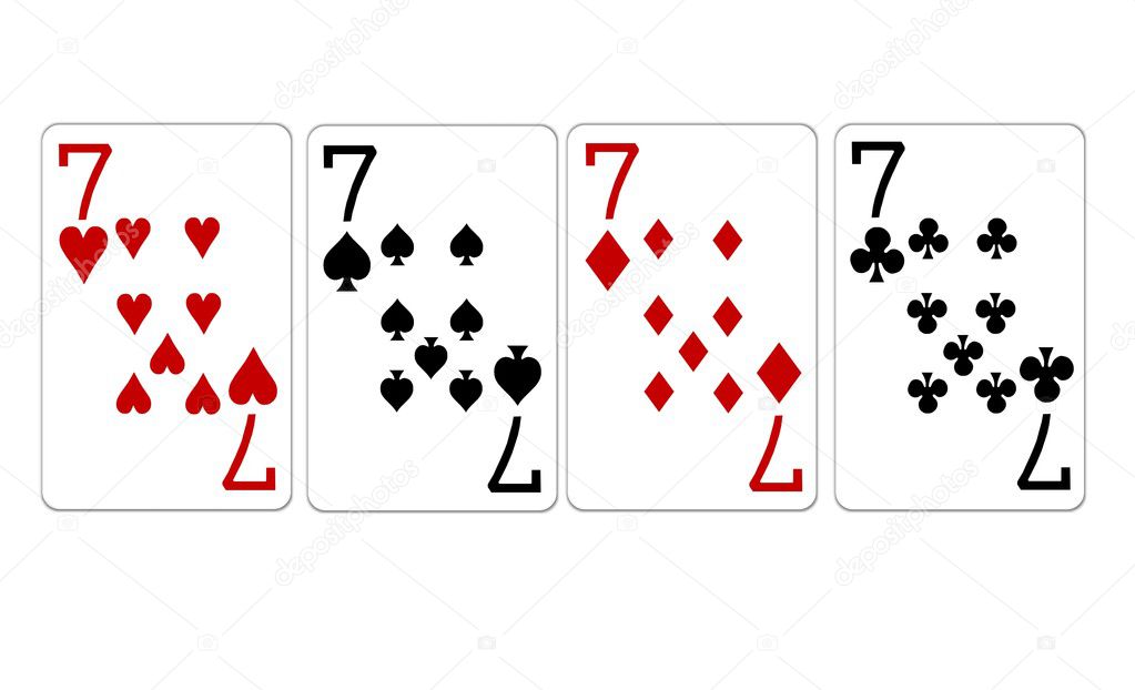 Poker Hand Quads Sevens