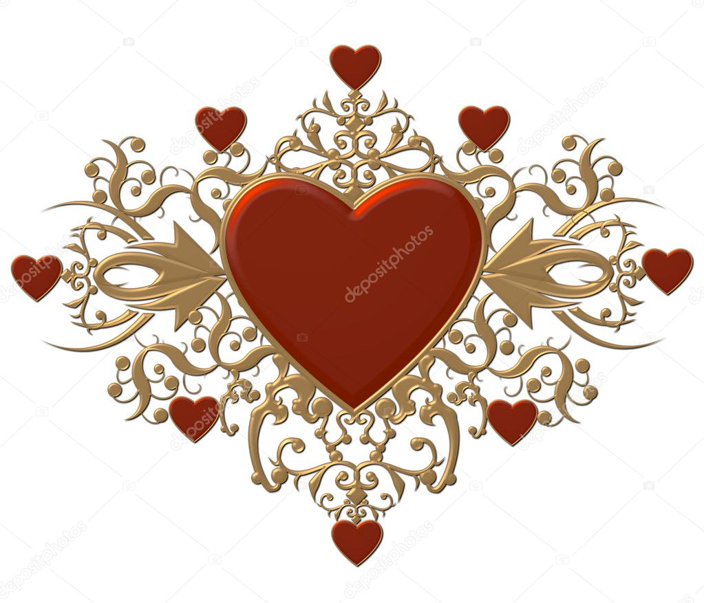 Red heraldic heart
