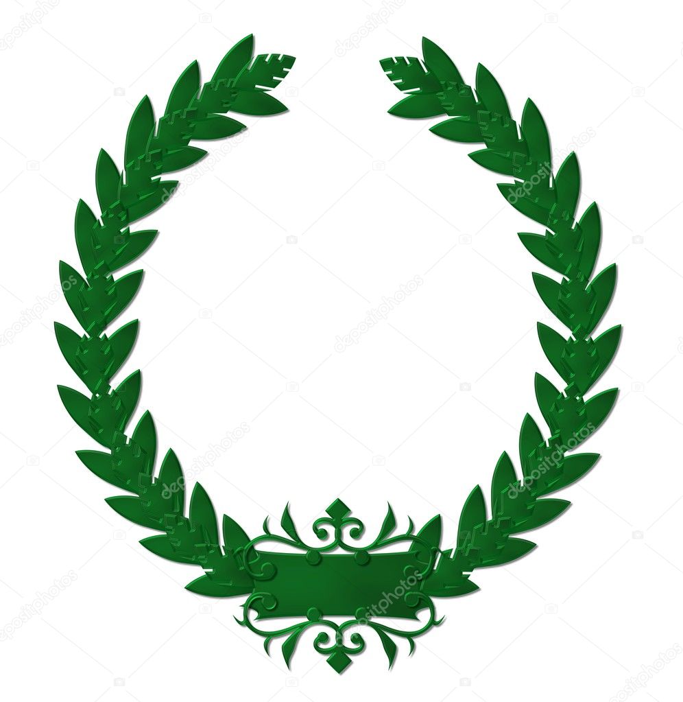 Green Laurel Wreath — Stock Photo © pdesign 1829474