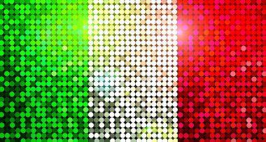 Sparkling flag of italy clipart