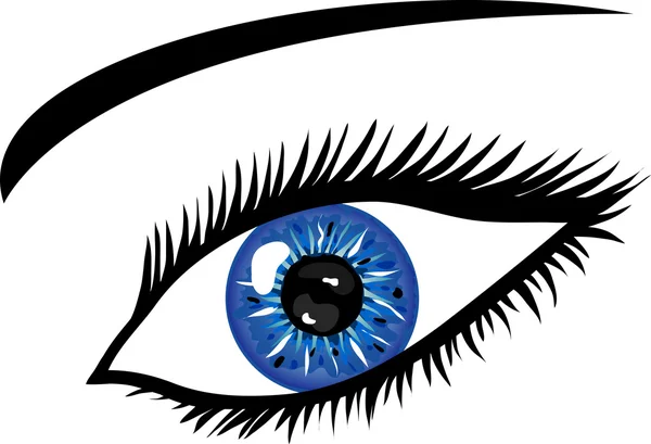 Blue Eye dengan bulu mata — Stok Foto