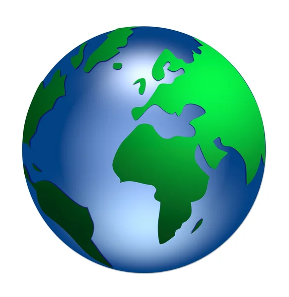 Illustrazione di un globo - pianeta terra — Foto Stock