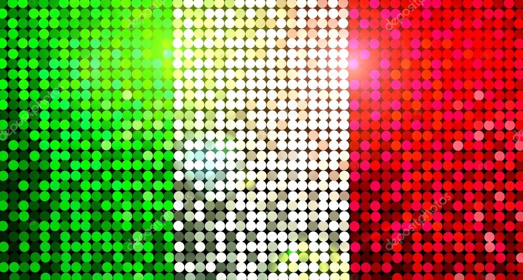 Sparkling flag of italy