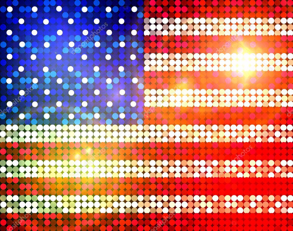 Sparkling flag of america
