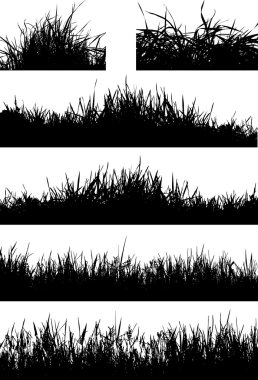 Grass silhouette clipart