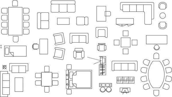 Блоки мебели — стоковый вектор