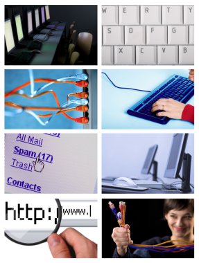 Internet technology collage clipart