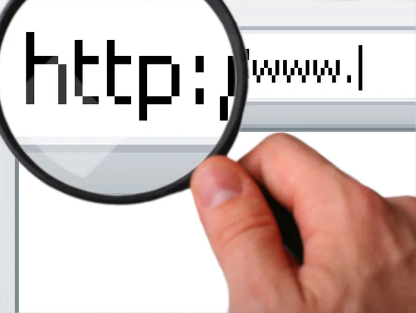 Computer internet browser adres — Stockfoto