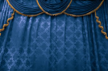 Bluestage curtain clipart