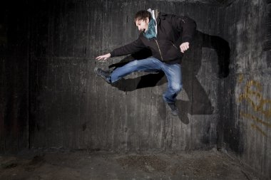 Jump - breakdance concept clipart