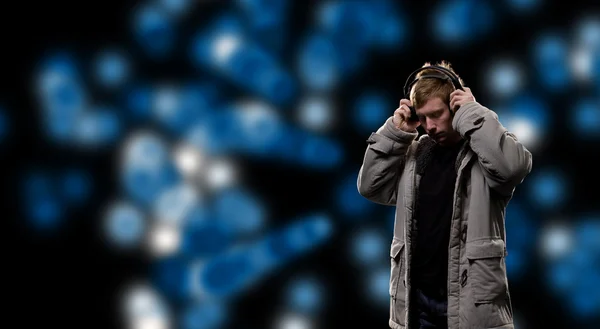 DJ in geluid ruimte — Stockfoto