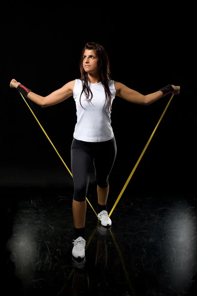 Fitness woman exercising — Stock Photo, Image